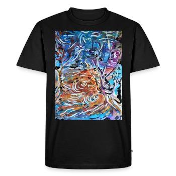 Nature, tree, trees, love nature - Men's Premium Organic T-Shirt - black - Front - Nico (187cm)