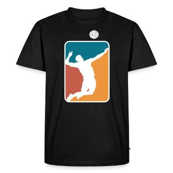 Cadeau de volley-ball de volley-ball de volley-ball de plage - T-shirt Premium bio Homme - noir - Devant - Nico (187cm)