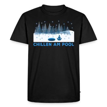 Bain de glace bains de glace nageurs de glace méditation bain froid - T-shirt Premium bio Homme - noir - Devant - Nico (187cm)