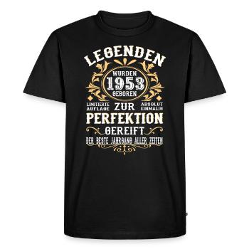 1953 Die Geburt einer Legende Geburtstag Geschenk - Männer Premium Bio T-Shirt - Schwarz - Vorne - Nico (187cm)