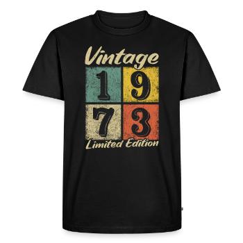 Légende depuis 1973 - année de naissance 1973 vintage - T-shirt Premium bio Homme - noir - Devant - Nico (187cm)