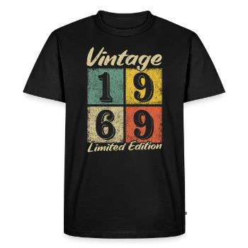 Légende depuis 1969 - année de naissance 1969 vintage - T-shirt Premium bio Homme - noir - Devant - Nico (187cm)