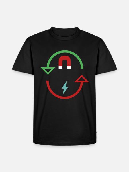 Electricity and magnetism - Men's Premium Organic T-Shirt - black