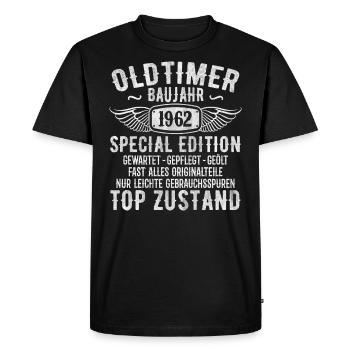 1962 Vintage anniversaire Vintage rétro cadeau - T-shirt Premium bio Homme - noir - Devant - Nico (187cm)