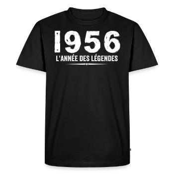 1956 Year of the Legends - 1956 Anniversary Gift - Men's Premium Organic T-Shirt - black - Front - Nico (187cm)