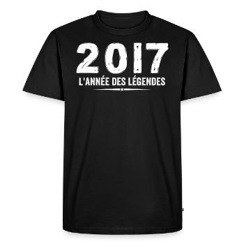 2017 Year of the Legends - 2017 Anniversary Gift - Men's Premium Organic T-Shirt - black - Front - Nico (187cm)