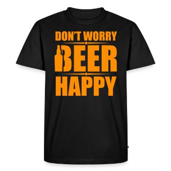 Ne vous inquiétez pasBière Joyeuse drôle Citations de bière - T-shirt Premium bio Homme - noir - Devant - Nico (187cm)