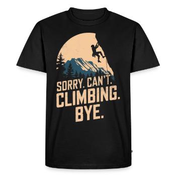 Climbing Free Climbing Rock Climbing Saying - Men's Premium Organic T-Shirt - black - Front - Nico (187cm)