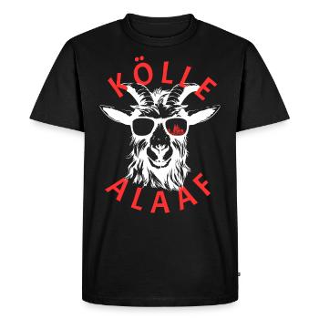 Kölle Alaaf Köln Karneval geissbock fan - Männer Premium Bio T-Shirt - Schwarz - Vorne - Nico (187cm)