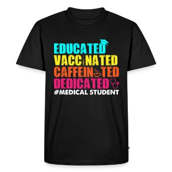 Étudiant en médecine - T-shirt Premium bio Homme - noir - Devant - Nico (187cm)