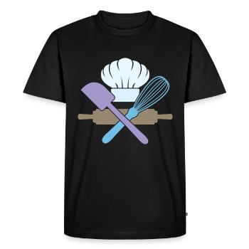 Baking & Pastry Lovers, Baking Tools & Utensils - Men's Premium Organic T-Shirt - black - Front - Nico (187cm)