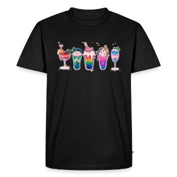 Boissons de soutien - T-shirt Premium bio Homme - noir - Devant - Nico (187cm)