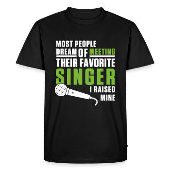 Singer Parent - Men's Premium Organic T-Shirt - black - Front - Nico (187cm)