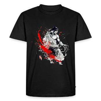 The fighter - Men's Premium Organic T-Shirt - black - Front - Nico (187cm)