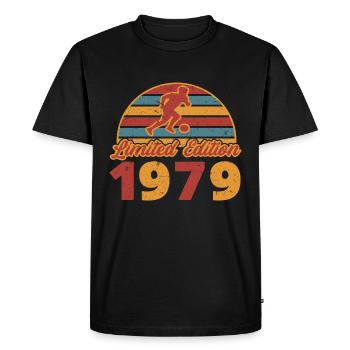 Football football player birthday built in 1979 - Men's Premium Organic T-Shirt - black - Front - Nico (187cm)