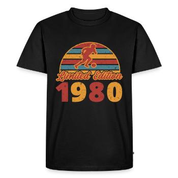 Football footballer Footballer Birthday 1980 - Men's Premium Organic T-Shirt - black - Front - Nico (187cm)