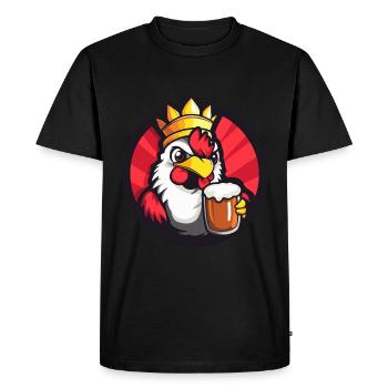 Bande dessinée de bière de coq - T-shirt Premium bio Homme - noir - Devant - Nico (187cm)