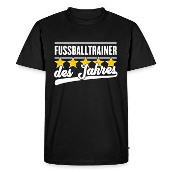 Fussballtrainer des Jahres - Männer Premium Bio T-Shirt - Schwarz - Vorne - Nico (187cm)