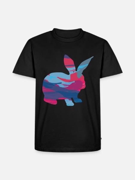 Rabbit Rabbit Rabbit - Men's Premium Organic T-Shirt - black