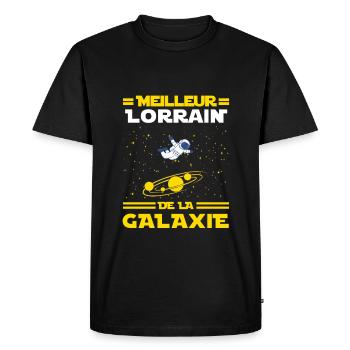 Cadeau Humour Homme Lorrain Noel Anniversaire - T-shirt Premium bio Homme - noir - Devant - Nico (187cm)
