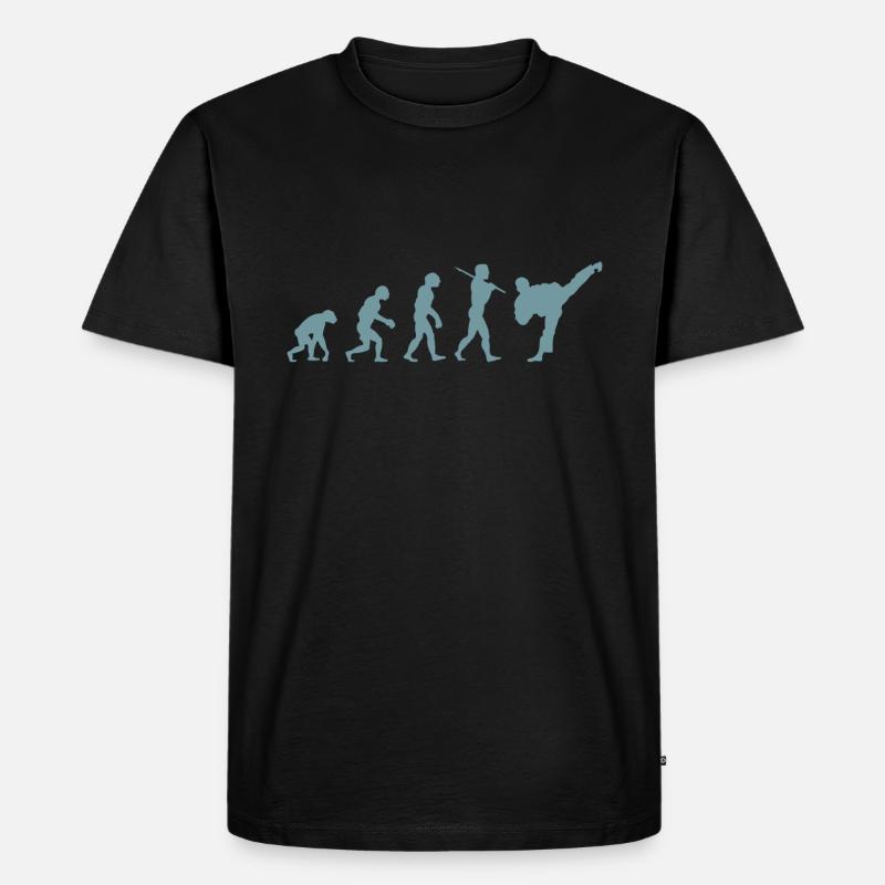 Karate Evolution - Männer Premium Bio T-Shirt - Schwarz