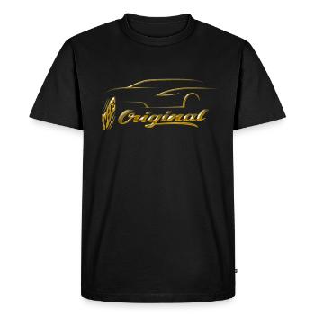 Voiture de sport design de voiture silhouette - T-shirt Premium bio Homme - noir - Devant - Nico (187cm)