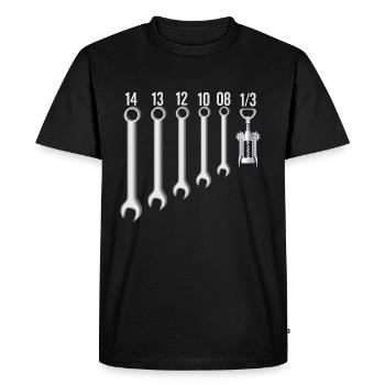 Clés Mécaniques Et Ouvre-Bière - T-shirt Premium bio Homme - noir - Devant - Nico (187cm)