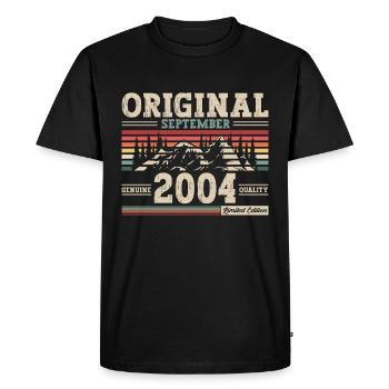 20e anniversaire Original Septembre 2004 Volume 04 - T-shirt Premium bio Homme - noir - Devant - Nico (187cm)