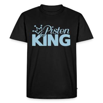 Roi pente skieurs snowboarders énonciation drôle - T-shirt Premium bio Homme - noir - Devant - Nico (187cm)