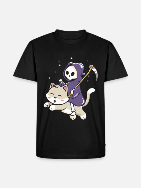 Halloween Cat Witch - Men's Premium Organic T-Shirt - black