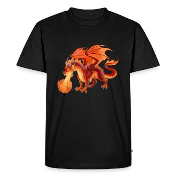 fire dragon - Männer Premium Bio T-Shirt - Schwarz - Vorne - Nico (187cm)