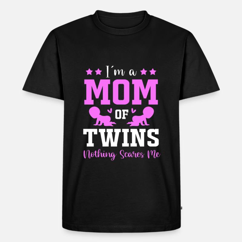 Zwilling Mutter Zwillinge Mama Geschenk - Männer Premium Bio T-Shirt - Schwarz