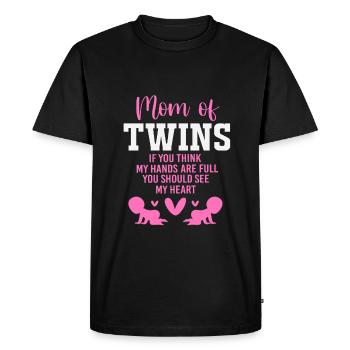 Jumeaux Maman Jumelle Maman Maman Cadeau - T-shirt Premium bio Homme - noir - Devant - Nico (187cm)