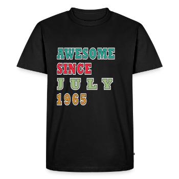 1965 July Born in July 1965 - Men's Premium Organic T-Shirt - black - Front - Nico (187cm)
