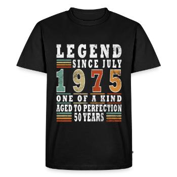 Juli 1975 Geschenk zum 50-jährigen Jubiläum Juli - Männer Premium Bio T-Shirt - Schwarz - Vorne - Nico (187cm)