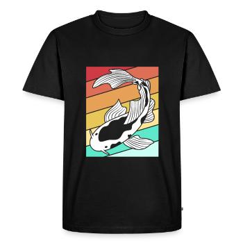 Koi Fish Koi Carpe Koi Koi Koi Koi Koi Koi - T-shirt Premium bio Homme - noir - Devant - Nico (187cm)