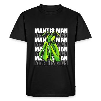 Adorateur Mante Mante Mante - T-shirt Premium bio Homme - noir - Devant - Nico (187cm)