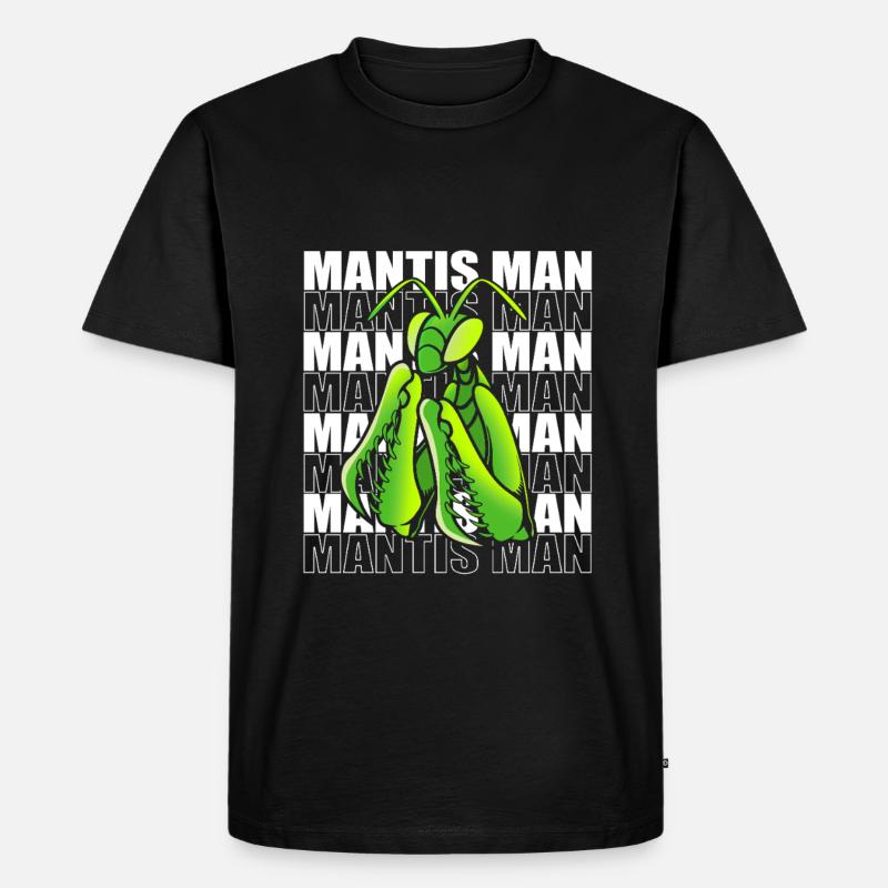 Gottesanbeter Gottesanbeterin Mantis - Männer Premium Bio T-Shirt - Schwarz