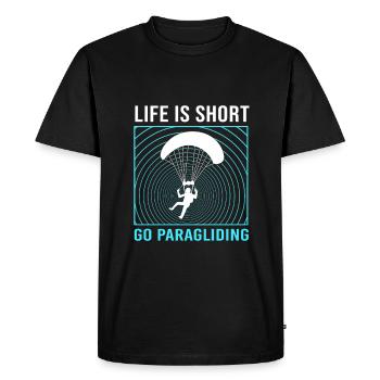 Skydive Paragliding - Men's Premium Organic T-Shirt - black - Front - Nico (187cm)