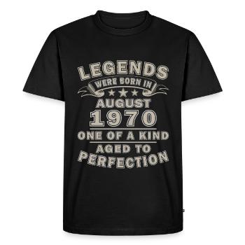 August 1970 Birthday August 1970 Vintage August - Men's Premium Organic T-Shirt - black - Front - Nico (187cm)