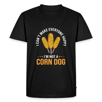 Corn dog - Men's Premium Organic T-Shirt - black - Front - Nico (187cm)