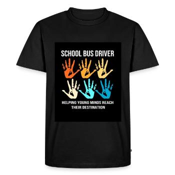 School Bus Bus Driver School Bus Driver - Men's Premium Organic T-Shirt - black - Front - Nico (187cm)