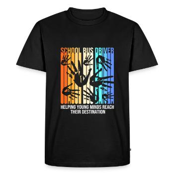 School bus, school bus driver, bus driver - Men's Premium Organic T-Shirt - black - Front - Nico (187cm)