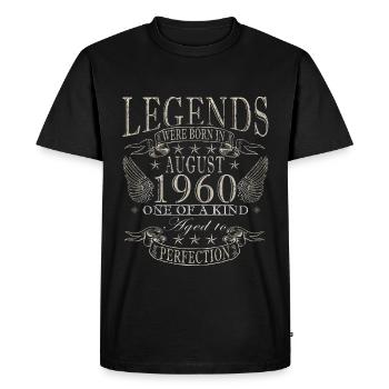 August 1960 Retro August 1960 August 1960 Jubilee - Men's Premium Organic T-Shirt - black - Front - Nico (187cm)