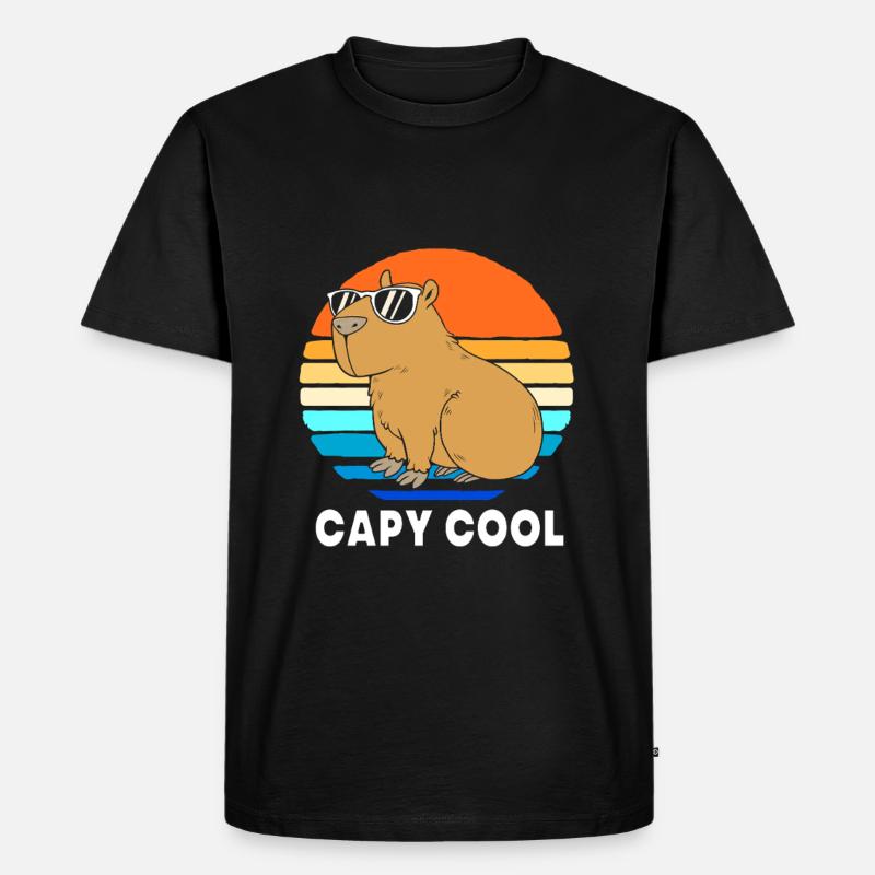 Capybara Capibara - Männer Premium Bio T-Shirt - Schwarz