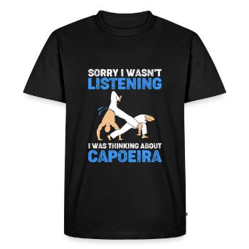 Capoeira - T-shirt Premium bio Homme - noir - Devant - Nico (187cm)