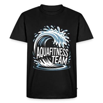 Equipe d’aquafitness Seniors dans l’eau - T-shirt Premium bio Homme - noir - Devant - Nico (187cm)