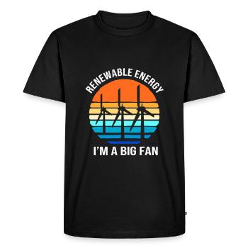 Solar Photovoltaic Solar Cell Renewable Energy - Men's Premium Organic T-Shirt - black - Front - Nico (187cm)