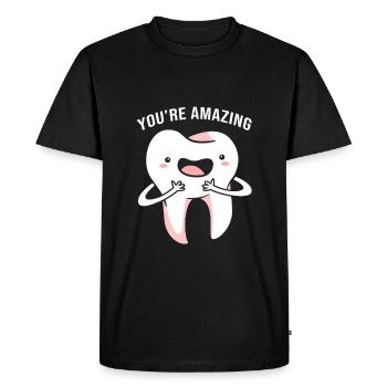 Dental Dentist Receptionist Dentist - Men's Premium Organic T-Shirt - black - Front - Nico (187cm)