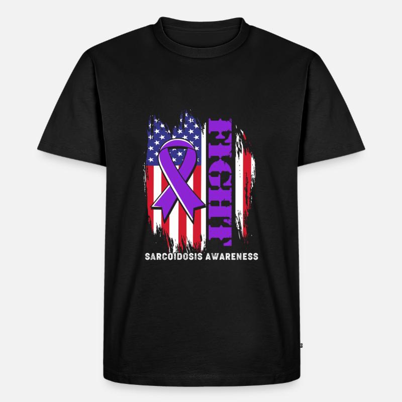 Sarkoidose - Männer Premium Bio T-Shirt - Schwarz